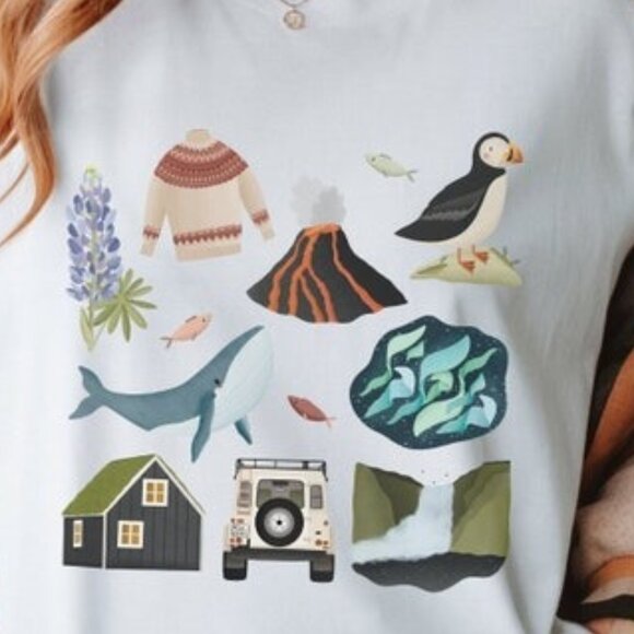 Iceland Travel Organic Shirt, Travel Lovers Shirt, Adventure Lovers Shirt - Picture 2 of 4